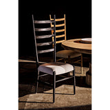 Noir Ladder Back Dining Chair Hand Rubbed Black-Noir Furniture-Blue Hand Home
