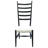 Noir Ladder Back Dining Chair Hand Rubbed Black-Noir Furniture-Blue Hand Home