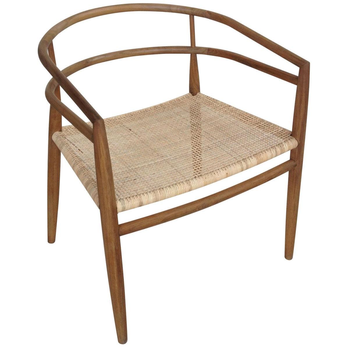 Finley Chair with Rattan Teak by Noir