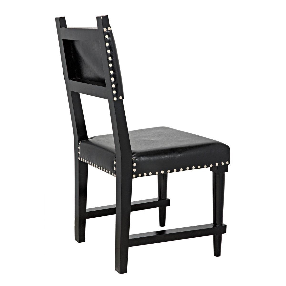 Noir Furniture Kerouac Chair, Distressed Black-Noir Furniture-Blue Hand Home