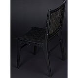 Noir Furniture Dede Dining Chair, Leather, Black-Noir Furniture-Blue Hand Home