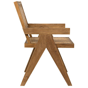 Noir Furniture Jude Chair, Teak with Caning-Noir Furniture-Blue Hand Home