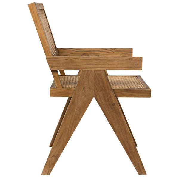 Noir Furniture Jude Chair, Teak with Caning-Noir Furniture-Blue Hand Home