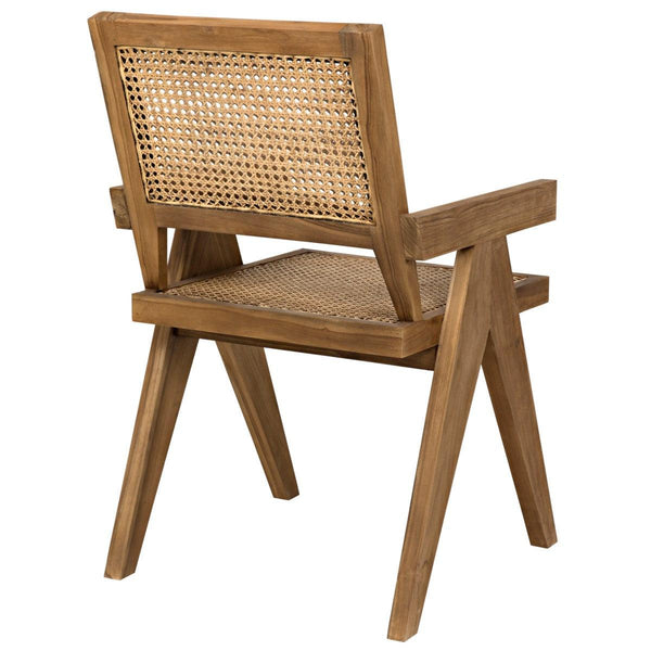 Noir Furniture Jude Chair, Teak with Caning-Noir Furniture-Blue Hand Home
