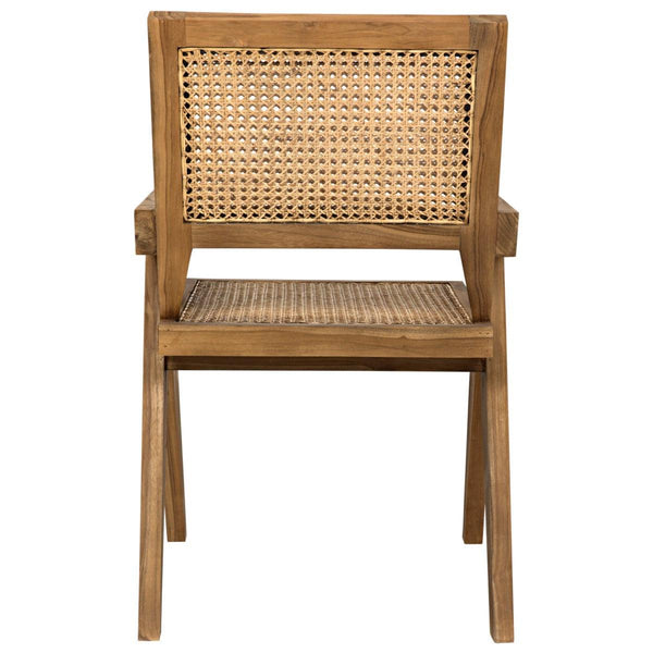 Noir Furniture Jude Chair, Teak with Caning-Noir Furniture-Blue Hand Home