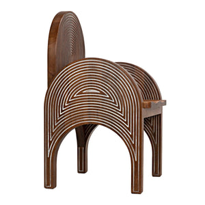 Mars Chair, Dark Walnut with Details-Noir Furniture-Blue Hand Home