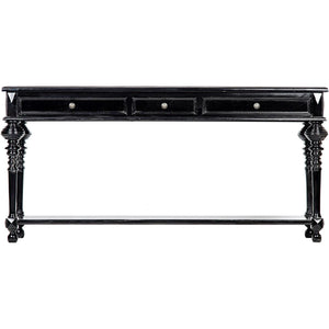 Noir Colonial Sofa Table Black-Noir Furniture-Blue Hand Home