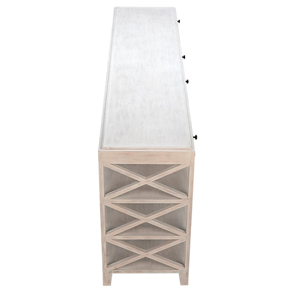 Sutton Console, White Wash-Noir Furniture-Blue Hand Home