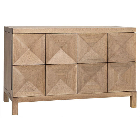 Noir 2 Door Quadrant Sideboard, Washed Walnut-Noir Furniture-Blue Hand Home