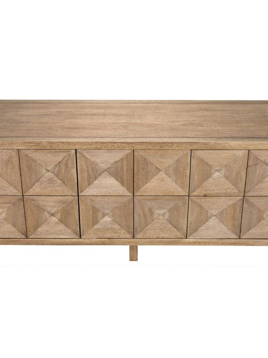Quadrant 3 Door Sideboard, Washed Walnut