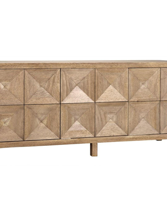 Quadrant 3 Door Sideboard, Washed Walnut