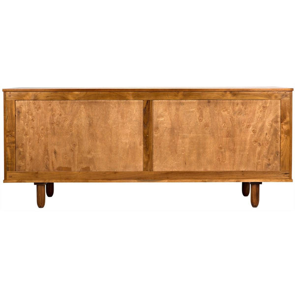 Noir Brook 4 Door Sideboard, Teak-Noir Furniture-Blue Hand Home