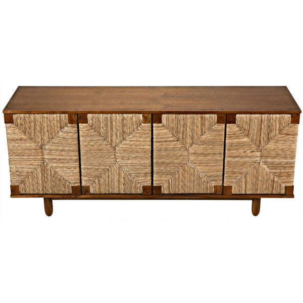 Noir Brook 4 Door Sideboard, Teak-Noir Furniture-Blue Hand Home