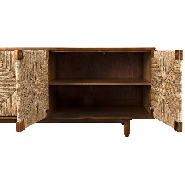 Noir Brook 4 Door Sideboard, Teak-Noir Furniture-Blue Hand Home