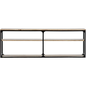 Noir Furniture Large Novie Console with Black Metal, Walnut-Noir Furniture-Blue Hand Home