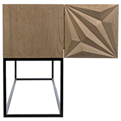 Noir Furniture Zurich Console, Bleached Walnut with Metal-Noir Furniture-Blue Hand Home