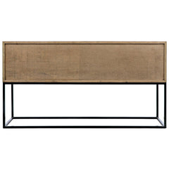 Noir Furniture Zurich Console, Bleached Walnut with Metal-Noir Furniture-Blue Hand Home