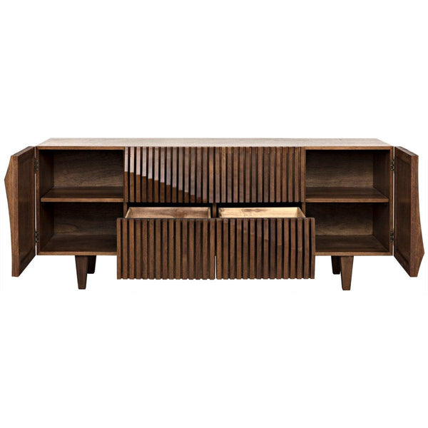 Noir Furniture Jin-Ho Sideboard, Dark Walnut-Noir Furniture-Blue Hand Home