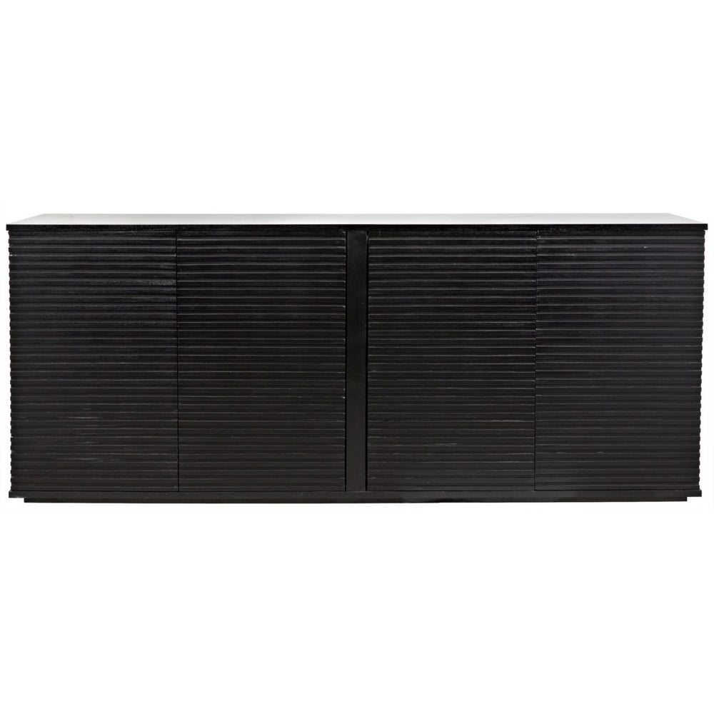 Noir Furniture Smith 4 Door Sideboard, Hand Rubbed Black-Noir Furniture-Blue Hand Home