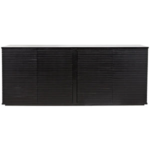 Noir Furniture Smith 4 Door Sideboard, Hand Rubbed Black-Noir Furniture-Blue Hand Home