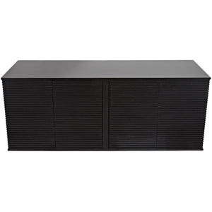 Noir Furniture Smith 4 Door Sideboard, Hand Rubbed Black-Noir Furniture-Blue Hand Home