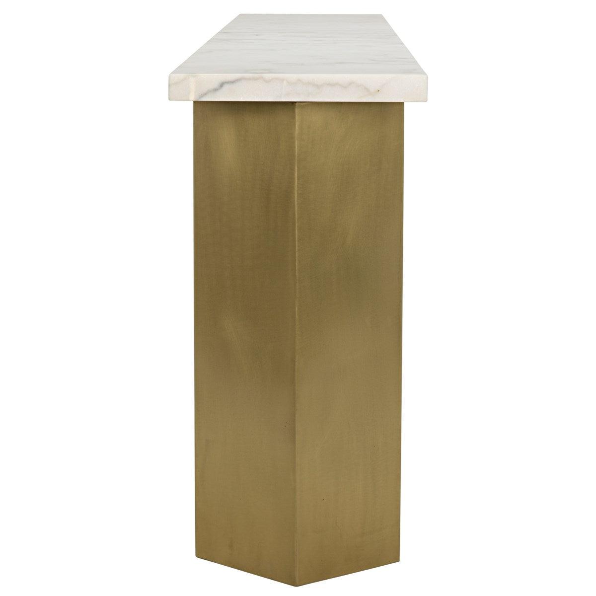Noir Furniture Shilo Console, Metal and White Stone-Noir Furniture-Blue Hand Home