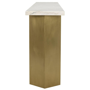 Noir Furniture Shilo Console, Metal and White Stone-Noir Furniture-Blue Hand Home