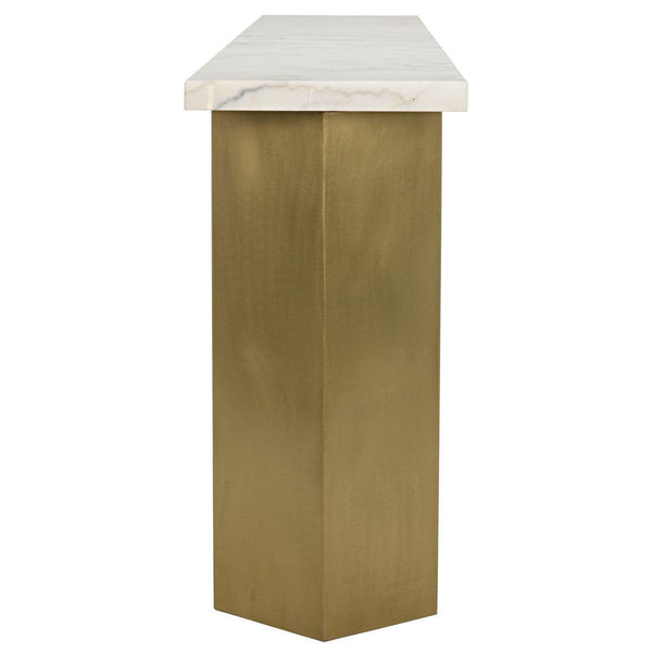 Noir Furniture Shilo Console, Metal and White Stone-Noir Furniture-Blue Hand Home