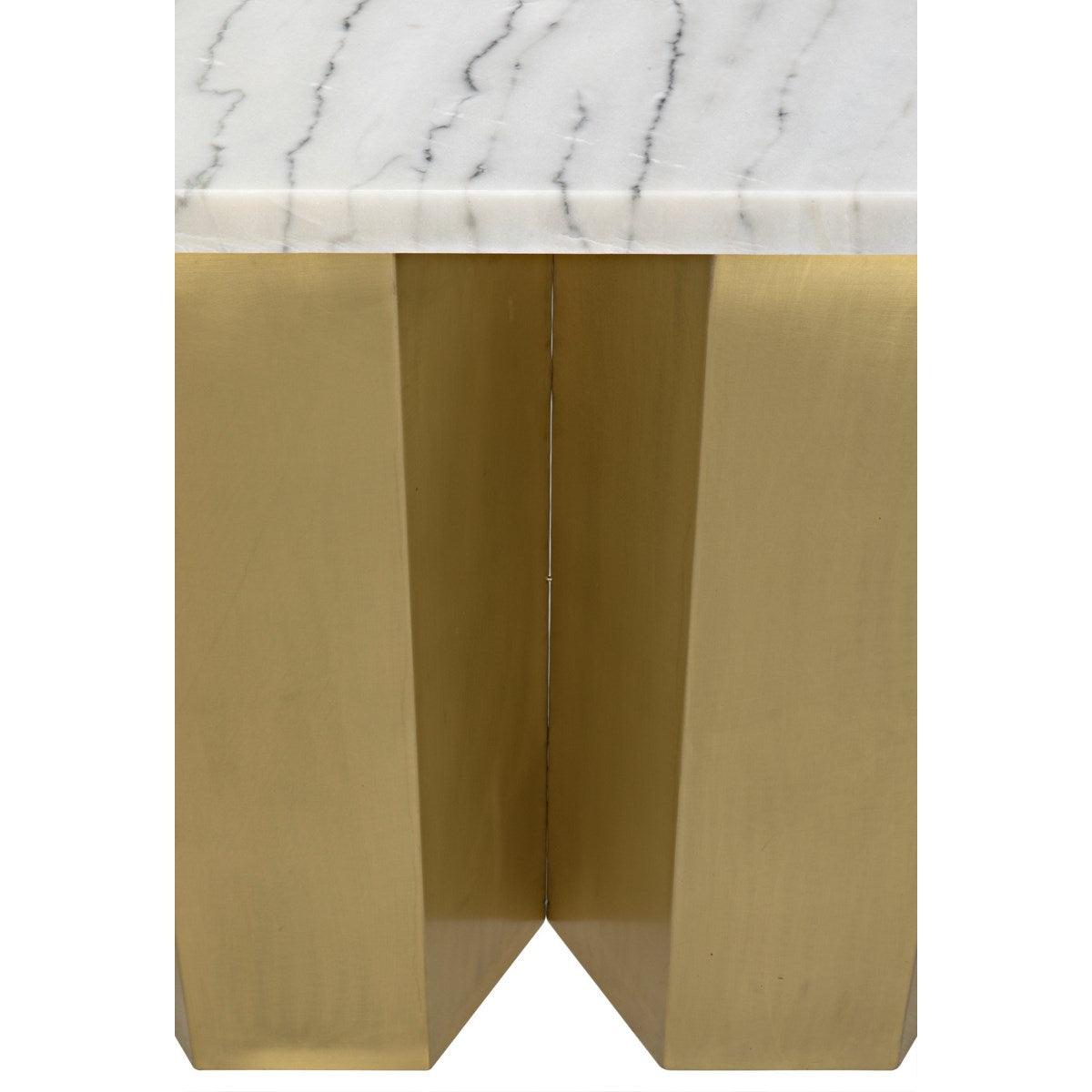 Noir Furniture Shilo Console, Metal and White Stone-Noir Furniture-Blue Hand Home