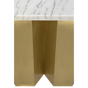 Noir Furniture Shilo Console, Metal and White Stone-Noir Furniture-Blue Hand Home