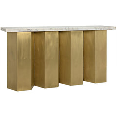 Noir Furniture Shilo Console, Metal and White Stone-Noir Furniture-Blue Hand Home