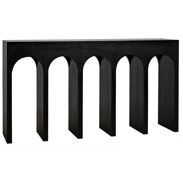 Noir Furniture Bridge Console, Hand Rubbed Black-Noir Furniture-Blue Hand Home