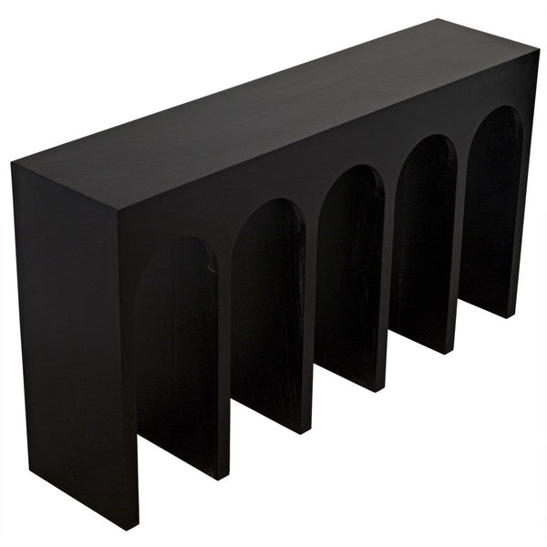 Noir Furniture Bridge Console, Hand Rubbed Black-Noir Furniture-Blue Hand Home