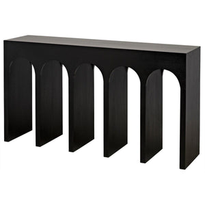 Noir Furniture Bridge Console, Hand Rubbed Black-Noir Furniture-Blue Hand Home