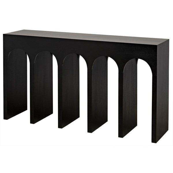 Noir Furniture Bridge Console, Hand Rubbed Black-Noir Furniture-Blue Hand Home