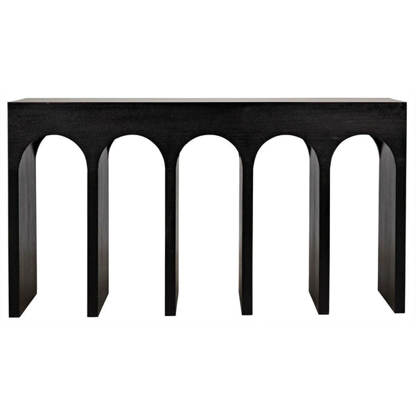 Noir Furniture Bridge Console, Hand Rubbed Black-Noir Furniture-Blue Hand Home