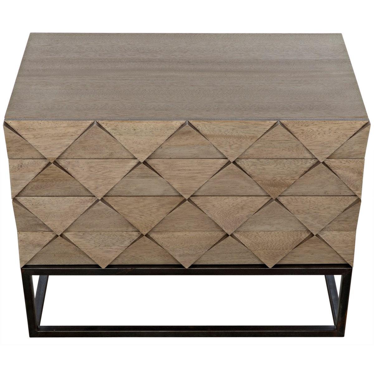 Noir Furniture Draco Sideboard with Metal Stand, Washed Walnut-Noir Furniture-Blue Hand Home