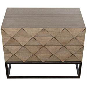 Noir Furniture Draco Sideboard with Metal Stand, Washed Walnut-Noir Furniture-Blue Hand Home