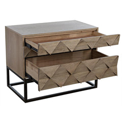 Noir Furniture Draco Sideboard with Metal Stand, Washed Walnut-Noir Furniture-Blue Hand Home