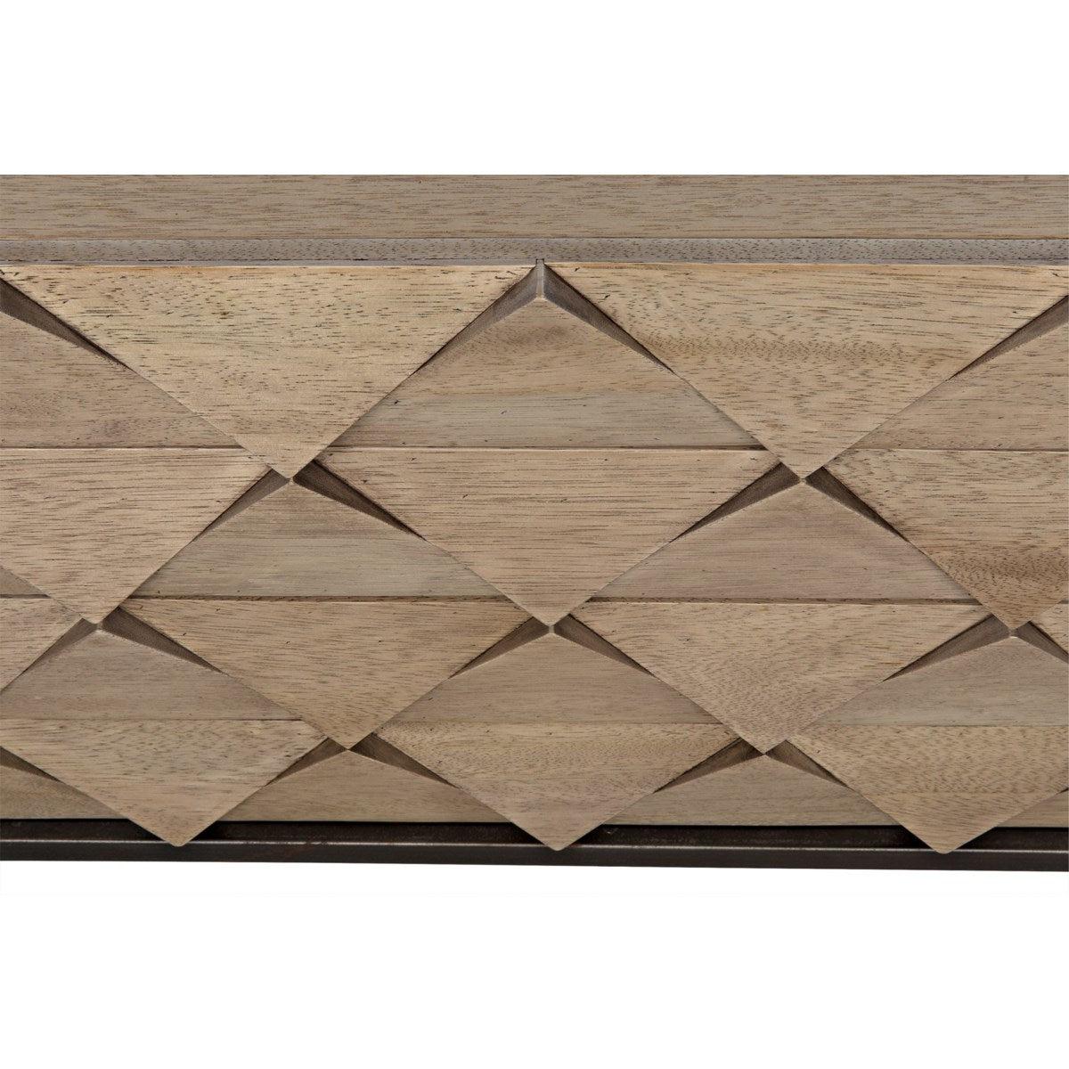 Noir Furniture Draco Sideboard with Metal Stand, Washed Walnut-Noir Furniture-Blue Hand Home
