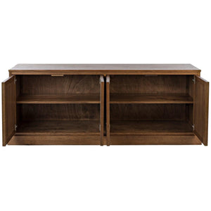 Noir Furniture Genti 4 Door Sideboard, Dark Walnut-Noir Furniture-Blue Hand Home