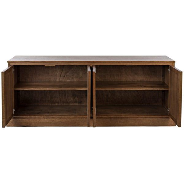 Noir Furniture Genti 4 Door Sideboard, Dark Walnut-Noir Furniture-Blue Hand Home