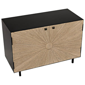 Noir Furniture Ray Sideboard with Metal Box, Bleached Walnut-Noir Furniture-Blue Hand Home