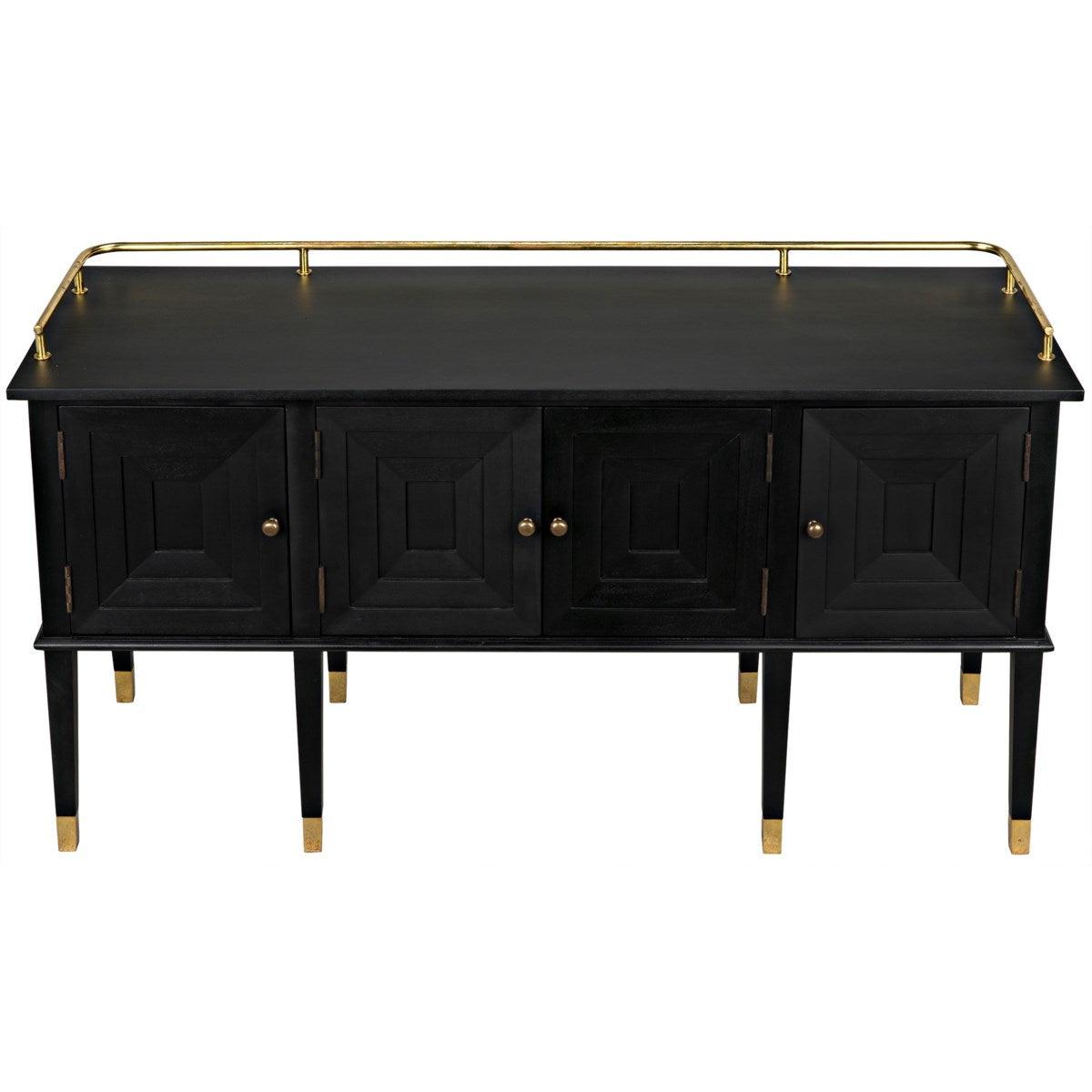 Noir Furniture Conveni Sideboard w/Brass Detail, Charcoal-Noir Furniture-Blue Hand Home