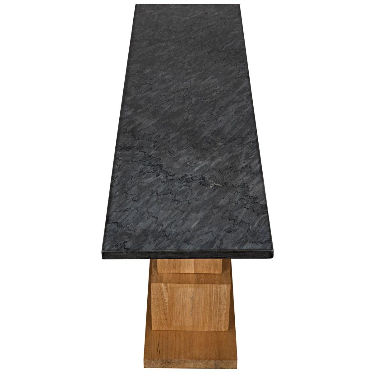 Noir Furniture Balin Console, Dark Walnut/Stone-Noir Furniture-Blue Hand Home