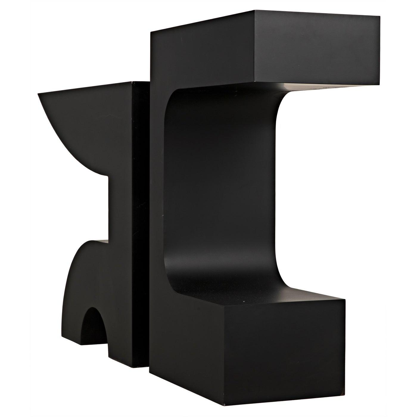 Noir Shiba Console, Black Steel-Noir Furniture-Blue Hand Home