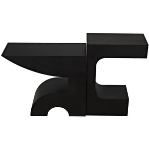 Noir Shiba Console, Black Steel-Noir Furniture-Blue Hand Home