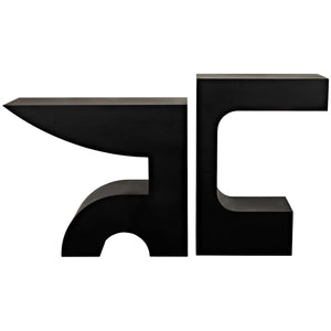 Noir Shiba Console, Black Steel-Noir Furniture-Blue Hand Home