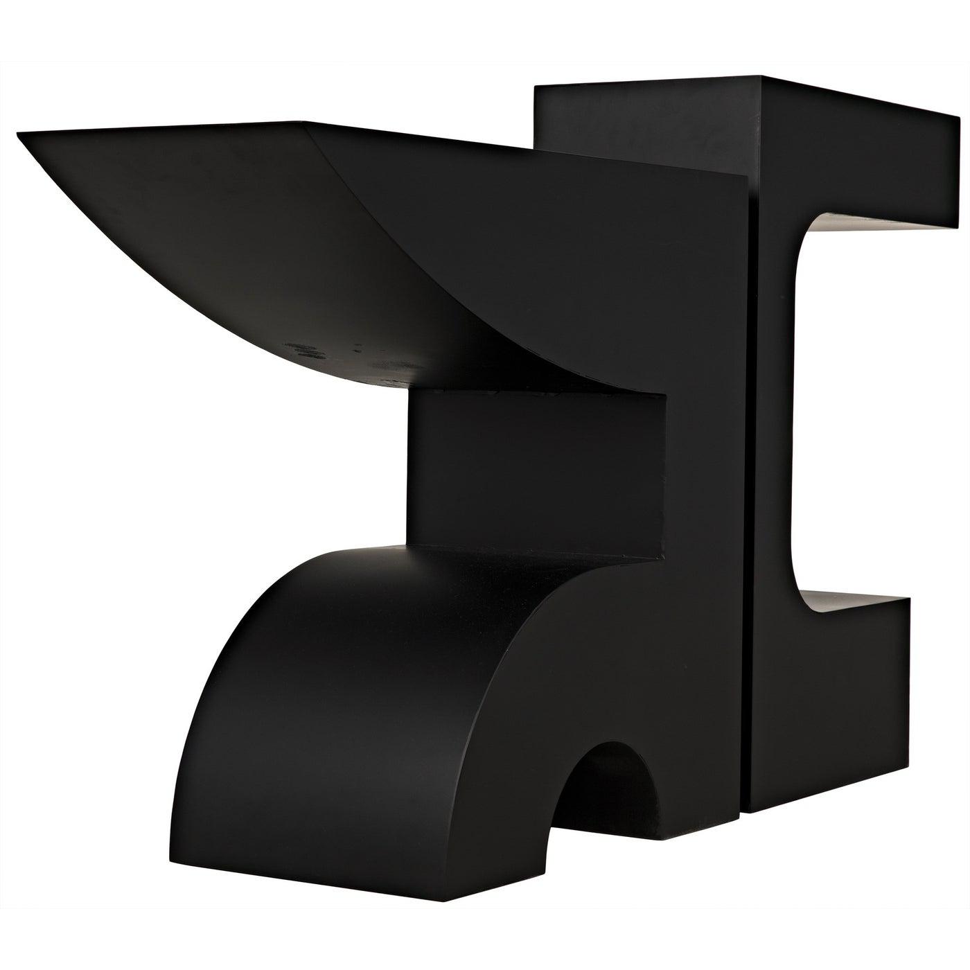 Noir Shiba Console, Black Steel-Noir Furniture-Blue Hand Home