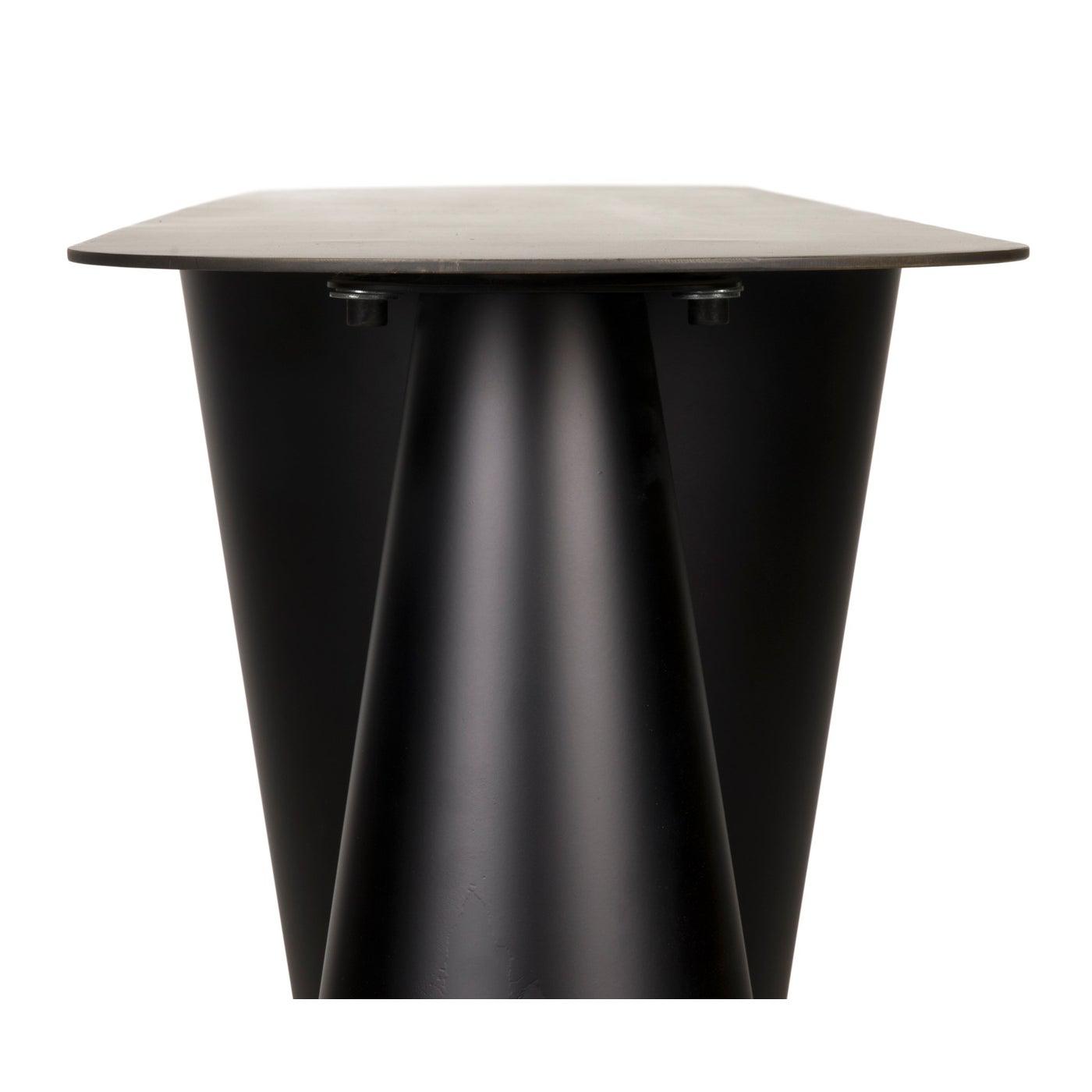 Noir Salt and Pepper Console, Black Steel-Noir Furniture-Blue Hand Home